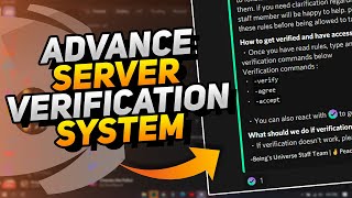 How To Make Advance Verification System In Discord Server 2021 [upl. by Sewell]