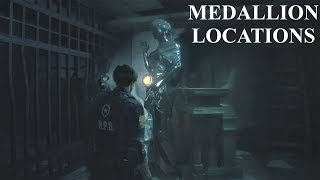 Resident Evil 2 Remake The Goddess Statue  Medallion Locations [upl. by Notsej423]