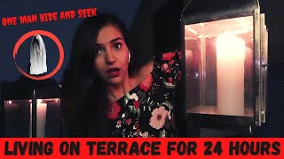 Living on Terrace for 24 HOUR Challenge😨 Went WRONG [upl. by Mikiso]