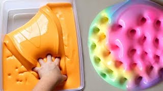 Satisfying Slime ASMR  Glossy Slime Poking ASMR Compilation [upl. by Bonacci]