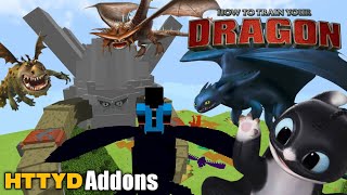 HOW TO TRAIN YOUR DRAGON ADDONS in Minecraft MCPEBEDROCK [upl. by Gonick]