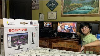 Sceptre 22quot Inch LED Monitor Ultra Thin BuiltIn Speakers 1080p 2x HDMI  Unboxing Setup amp Review [upl. by Gayelord]