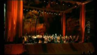 Vivere Andrea Bocelli Laura Pausini Luciano Pavarotti tribute [upl. by Ahsikal]