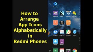 How to arrange app icons alphabetically in Redmi phones [upl. by Vivienne]