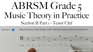 ABRSM Music Theory Grade 5 Section B Part 1 Tenor Clef with Sharon Bill [upl. by Tsepmet]