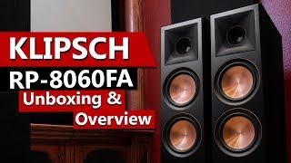 Klipsch RP8060FA Reference Premiere Dolby Atmos Speaker  Unboxing and Overview [upl. by Sula]