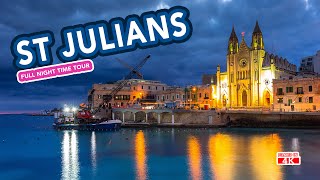 ST JULIANS MALTA at night [upl. by Morten]