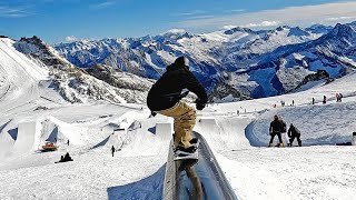 Park Snowboarding with EPIC Views in Austria [upl. by Roxie206]