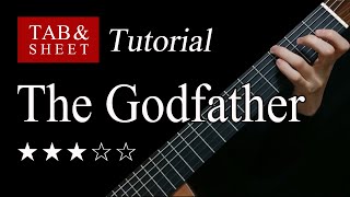 The Godfather  Fingerstyle Lesson  TAB [upl. by Yak]