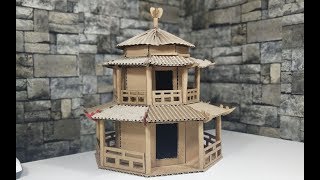 DIY Miniature Temple by Cardboard [upl. by Oguh]