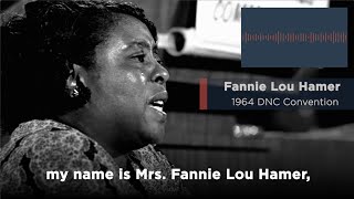 Fannie Lou Hamers Mississippi Freedom Democratic Party Speech  1964 DNC Convention [upl. by Yvi]