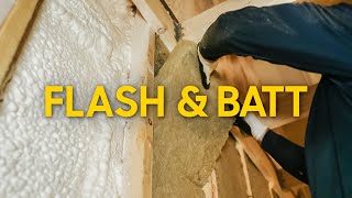 Closed Cell Foam  Rockwool How To Flash amp Batt [upl. by Ellenar657]