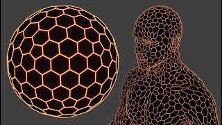 Blender  Hex Pattern On any Model One Click [upl. by Deny]