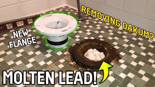 REMOVING amp REPLACING a Cast Iron Toilet Flange [upl. by Jyoti708]