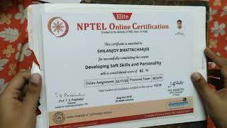 Unboxing NPTEL Certificate [upl. by Evslin]