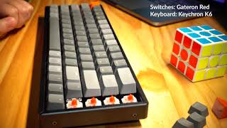 Gateron Yellow Switches Vs Gateron Red Switches Sound Test [upl. by Ahseiuqal]