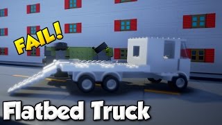 Flatbed Truck Fail  Brick Rigs 1  Gameplay amp Building [upl. by Retsam929]