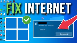 How To Fix quotNo Internet Securedquot In Windows 1011  Full Tutorial [upl. by Ahseka216]