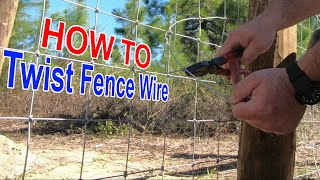 HOW TO WRAP WIRE FENCE  Woven wire field fence install [upl. by Barolet161]