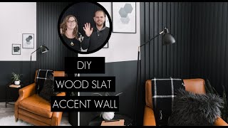 How to Make a Wood Slat Accent Wall [upl. by Anika]