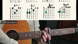 RE Stacks Guitar Tutorial  Bon Iver [upl. by Bone]