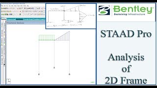 STAAD Pro Tutorial For Beginners Episode 3 Analysis of a 2D Frame [upl. by Elma622]