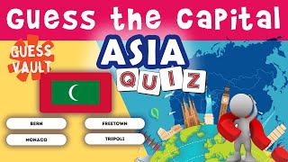 Guess The Capital Of The Country Quiz  🌍 Asia Capitals Quiz [upl. by Elaen301]