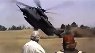 Sikorsky HH53B Pave Low  tail strike accident Vance AFB Oklahoma 1996 later conv to MH53 [upl. by Reta865]