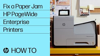 Fixing a Paper Jam  HP PageWide Enterprise Printers  HP Support [upl. by Tigram]