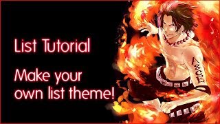 Make a Custom Layout Theme MyAnimeList CSS tutorial [upl. by Kristofer]