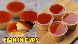 Leche Flan in Cups  No Steam No Bake No Oven No Mixer [upl. by Dimitris144]