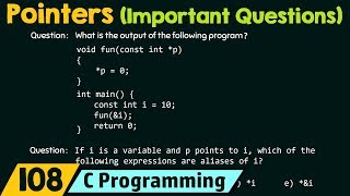 Pointers Important Questions [upl. by Eidoc880]