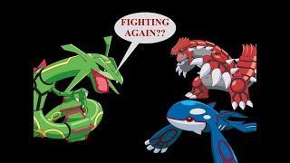 Rayquaza Stops Groudon and Kyogres 50th Fight [upl. by Chouest]