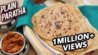 Plain Paratha Recipe  Homemade Paratha Recipe  Paratha Recipe Indian  How To Make Paratha  Ruchi [upl. by Ilysa]