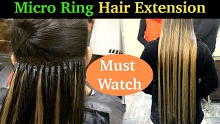 Permanent Hair Extension  Micro Ring Extension  Hairapist 😍 [upl. by Rolyt168]