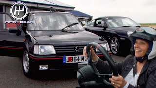 Vickis epic Peugeot 205 GTi track day  Fifth Gear [upl. by Dallis]