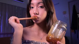 ASMR  Honeycomb  Sticky Satisfying Sounds [upl. by Ettennaej]