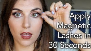 How to Apply Magnetic Eyelashes WITHOUT Eyeliner  Bailey B [upl. by Eriuqs]