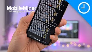 MobileMiner Cryptocurrency mining on iPhone 9to5Mac [upl. by Annaehs]