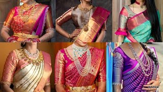 Designer Silk Saree Blouse Designs  25 Amazing Blouse Work Designs For Pattu Sarees [upl. by Reinke]