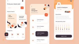 Best 20 Example UIUX Design For Mobile App  UIUX Animation Design [upl. by Meraree]