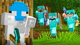 Can I Survive 3 HUNTERS in Minecraft [upl. by Allemahs]