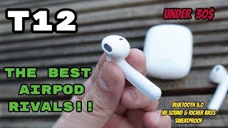 T12 TWS Earbuds Review  BEST AirPods Rivals Yet [upl. by Godred212]