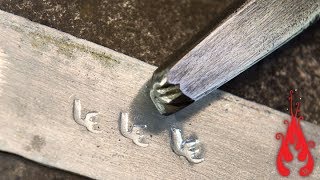 Blacksmithing  Making a touchmark stamp [upl. by Magnien759]