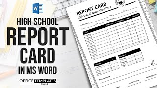 High School Report Card amp Result Sheet Format in MS Word [upl. by Goody212]