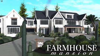 Giant Farmhouse Mansion Bloxburg Speedbuild [upl. by Hniht]