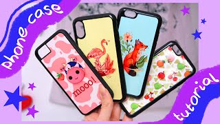 How I make my Phone Cases for my small business  Supplies designing amp sublimation printing [upl. by Gillman]