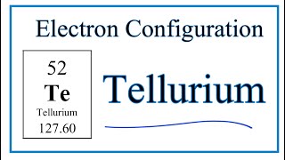 Electron Configuration for Te Tellurium [upl. by Atterrol]