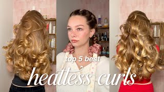 TOP 5 BEST WAYS TO DO HEATLESS CURLS [upl. by Gardiner738]