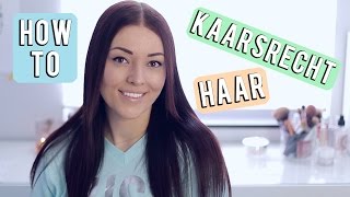 Glanzend glad kaarsrecht haar ❤ Tutorial  Beautygloss [upl. by Aynwad]